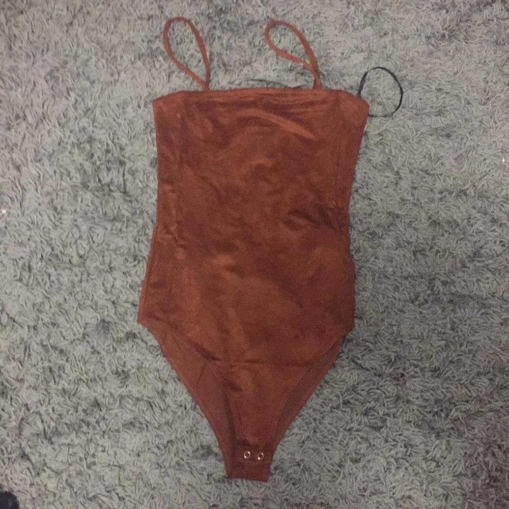 Faux Suede Body Suit